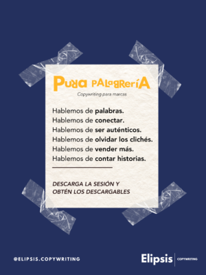 Grabación de Masterclass - Pura palabrería: copywriting para marcas