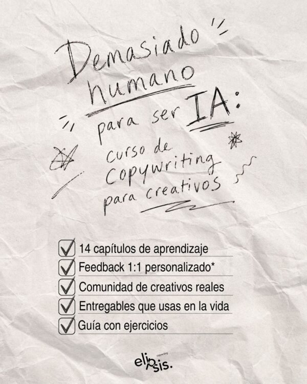 NUEVO CURSO: Demasiado humano para ser IA
